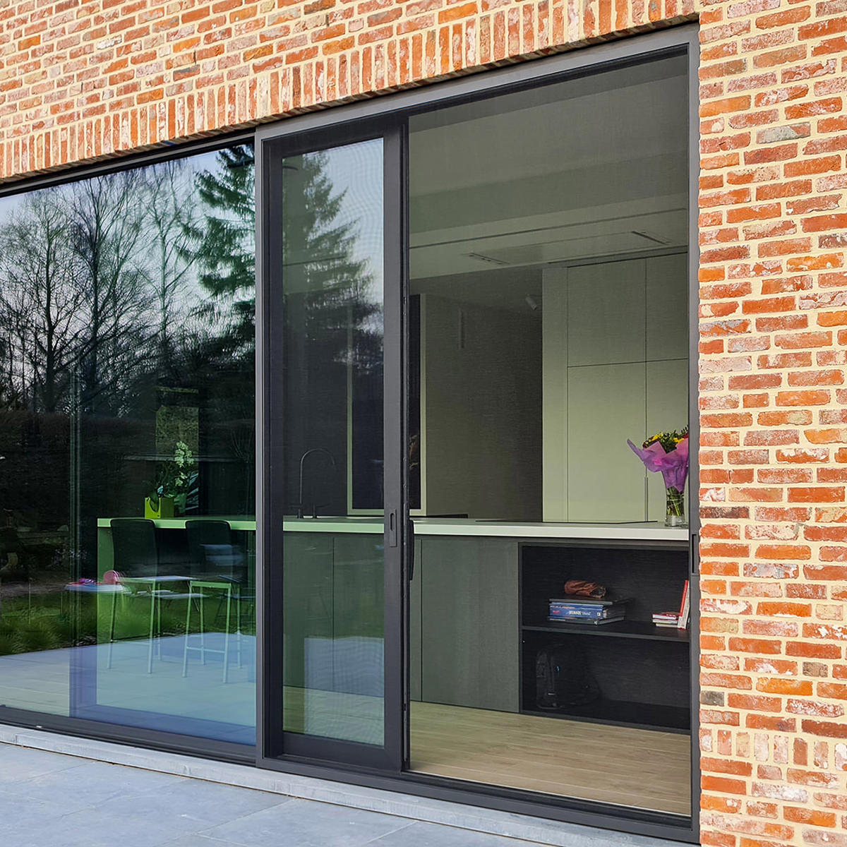 Fenêtre coulissante anti-mouches sur mesure Eosol