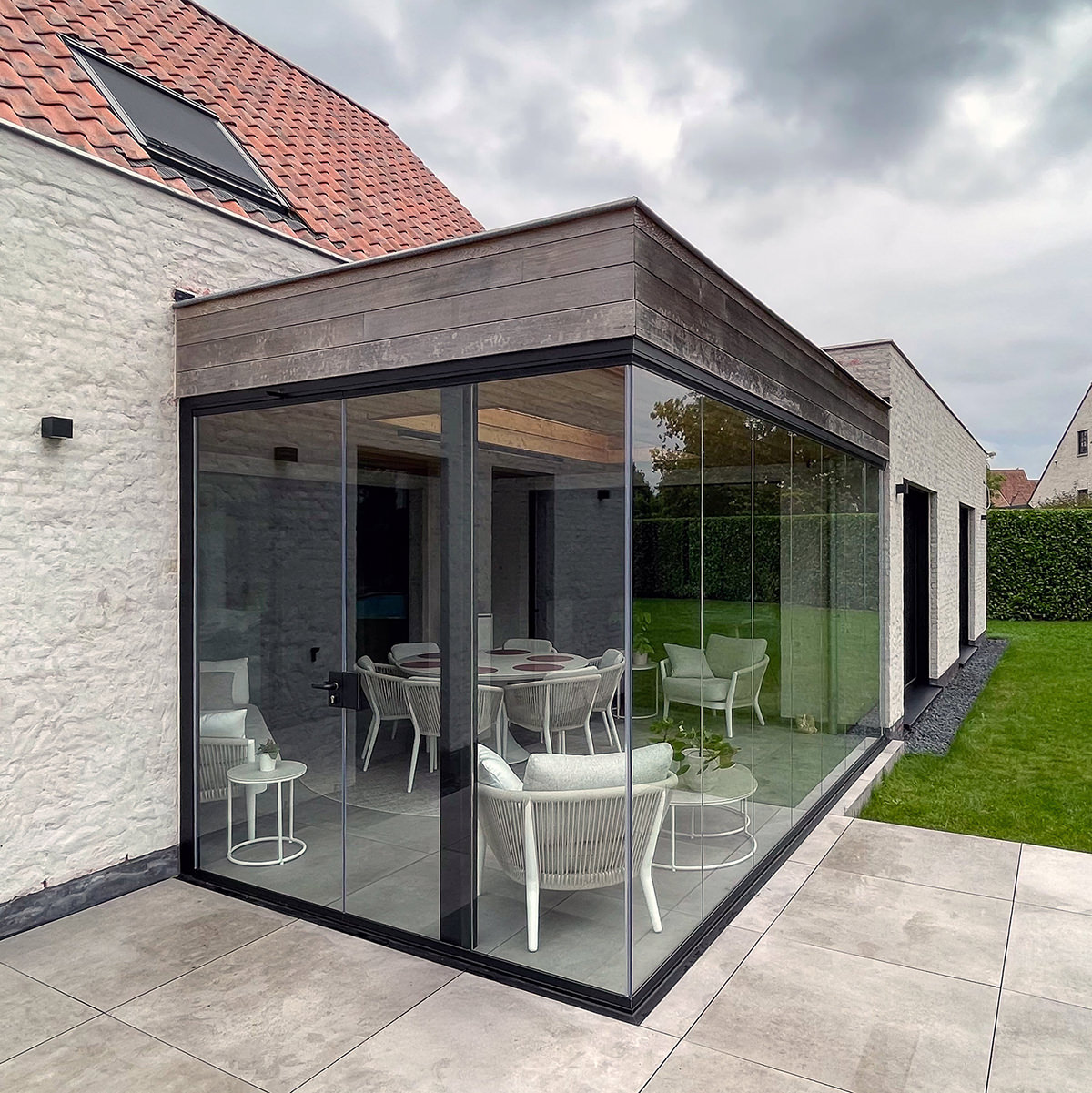 Glass doors for a Terrace, Pool House, or Outbuilding