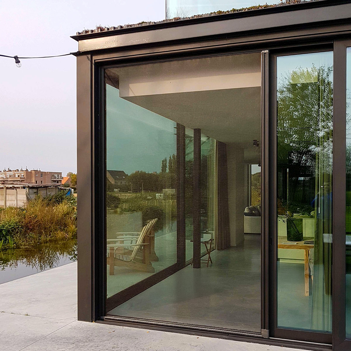 Fenêtres modernes à moustiquaire enroulable en aluminium