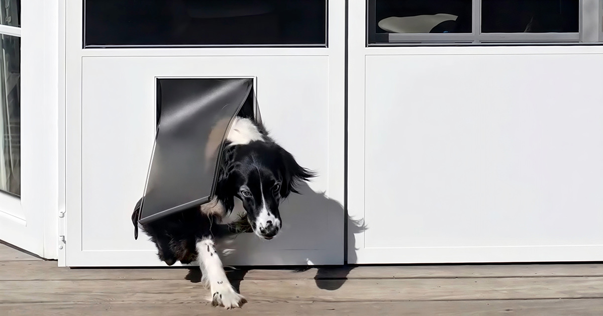 Vliegenraam Met Dierenluik